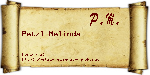 Petzl Melinda névjegykártya